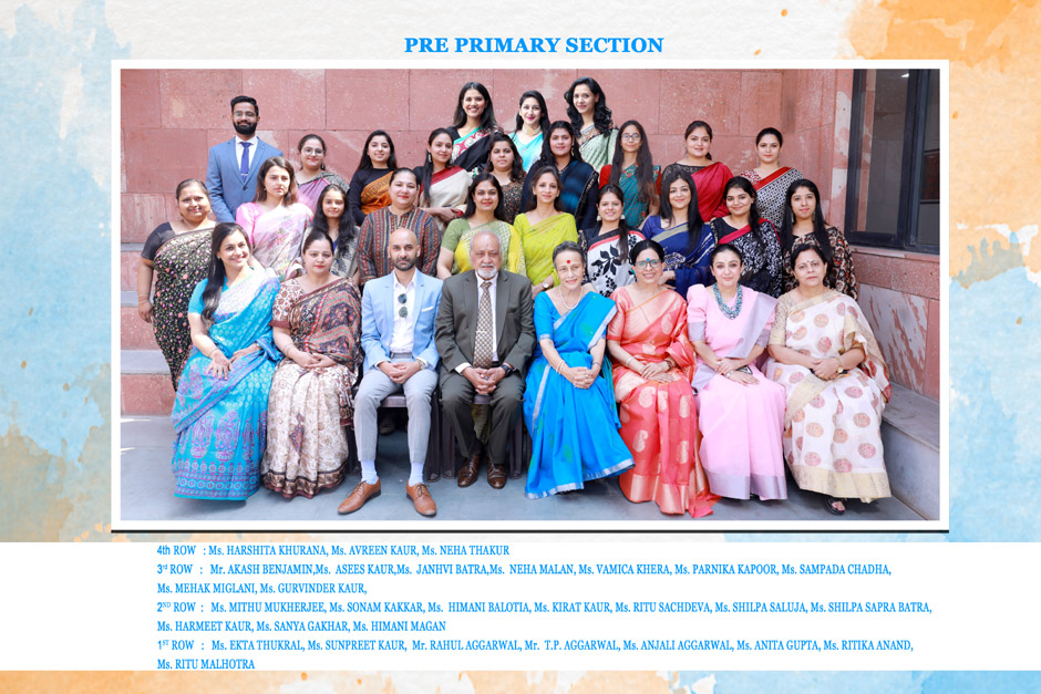 Pre Primary Staff Members : St. Mark's Sr. Sec. Public School, Meera Bagh, Delhi