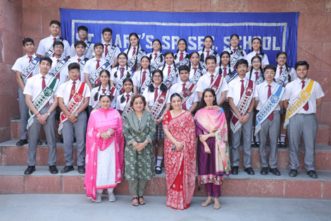 St. Mark’s Meera Bagh - Investiture Ceremony - Sr. Council with Mentors : Click to Enlarge St. Mark’s Meera Bagh - Investiture Ceremony - Sr. Council with Mentors : Click to Enlarge
