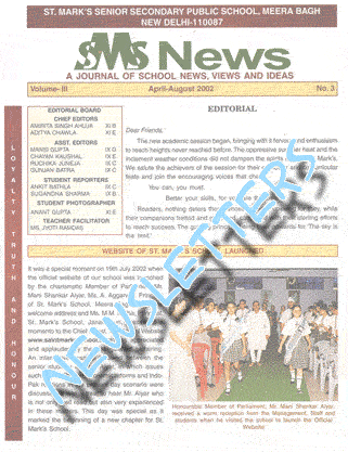 Saint Mark's School : Archives - Newsletter