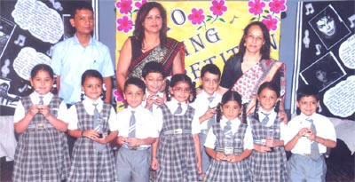 SMS Sr., Meera Bagh - Solo Singing Competition held 8 August 2013 for Class I : Click to Enlarge