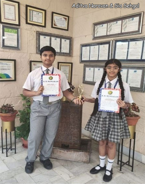 St. Mark's Sr. Sec. Public School School, Meera Bagh - Our students shine at CONFLUENCE 2023 organized by KR Mangalam Word school, Vikaspuri : Click to Enlarge