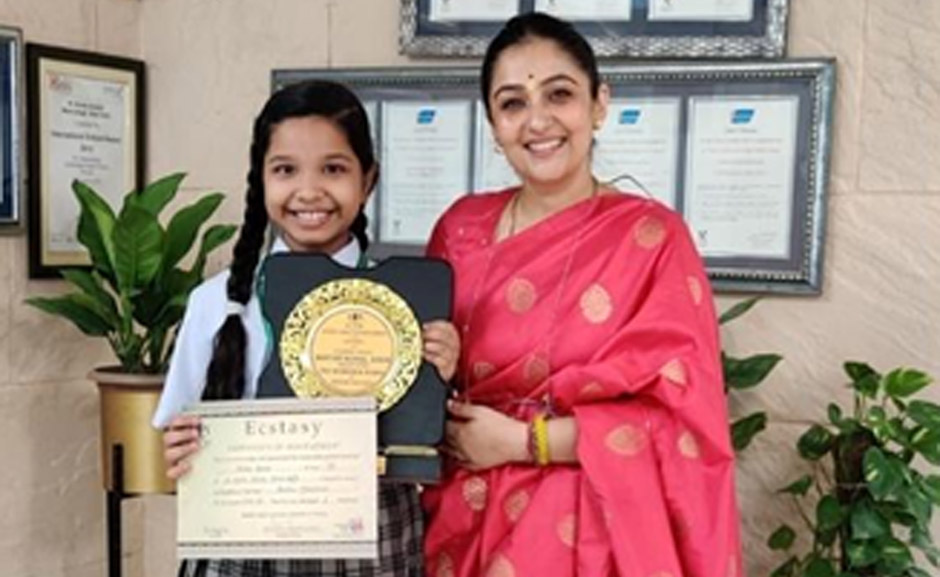St. Mark's Sr. Sec. Public School School, Meera Bagh - Prisha Kansal won the First Prize in Panch Mahabhootam organized by Maxfort School, Rohini : Click to Enlarge