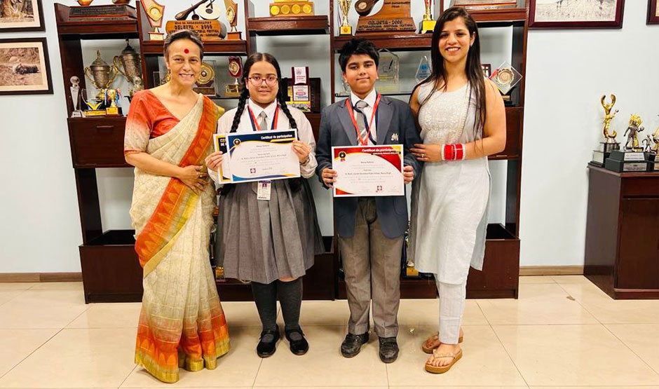 St. Mark's Sr. Sec. Public School School, Meera Bagh - Laurels at the French Olympiad : Click to Enlarge