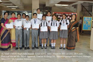 Silver Award to St. Mark's Meera Bagh in GVC 16-17 : Click to Enlarge
