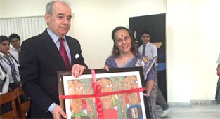 St. Mark's School, Meera Bagh visits the Embassy of Greecee : Click to Enlarge