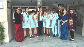 St. Mark&rsquo;s Sr. Sec. Public School hosts a delegation from Millennia Institute, Singapore : Click to Enlarge