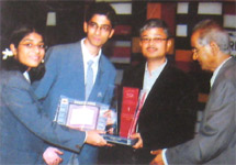 Surbhi Batra & Abhijeet Khanna (XII B) - the proud winners of Science Quiz at Quanta