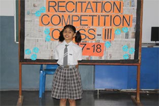 St. Mark’s Sr. Sec. Public School, Meera Bagh - English Recitation Competition by Class III : Click to Enlarge