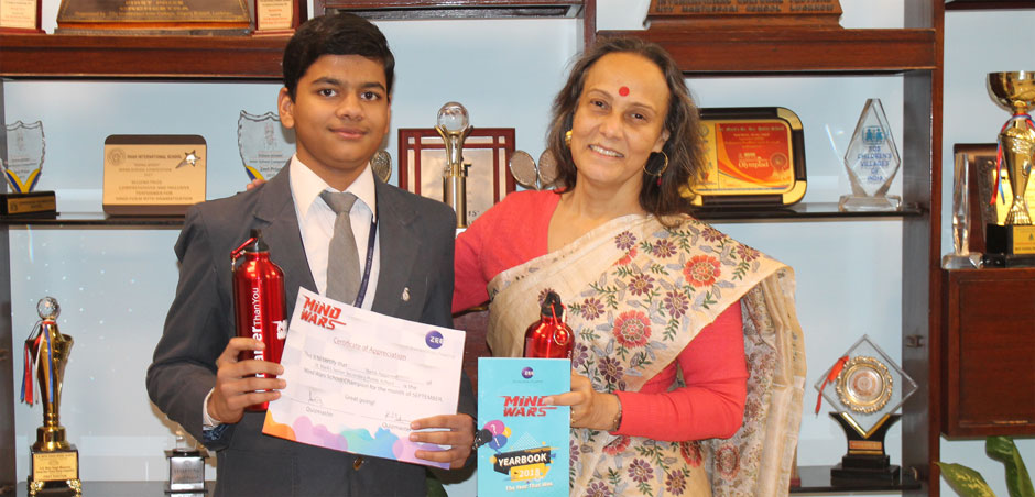 St. Mark's School, Meera Bagh - Naitik Aggarwal, VIII-A is the Mind Wars School Champion : Click to Enlarge