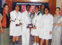 The young Debators lift the Overall Champions Trophy - Click to Enlarge