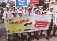 Students Spreading awareness about Diabeties