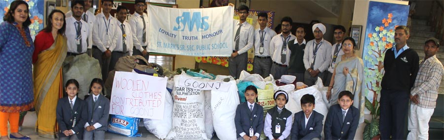 St. Mark’s Sr. Sec. Public School, Meera Bagh - Contribution of Winter Clothing to GOONJ : Click to Enlarge