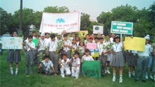 St. Mark's School, Meera Bagh - Tree plantation drive in SBI Nagar : Click to Enlarge