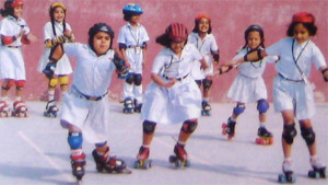 The young skaiting champs in action
