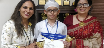 St. Mark's School, Meera Bagh - Aashman Gupta and Prabhneet Singh shine in Chess and Table Tennis respectively : Click to Enlarge