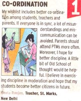 St. Mark's School, Meera Bagh, Delhi - Media Coverage
