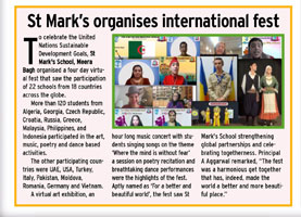 St. Mark's School, Meera Bagh, Delhi - Media Coverage