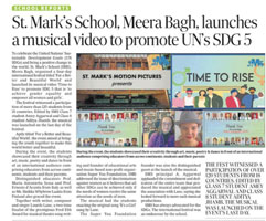 St. Mark's School, Meera Bagh, Delhi - Media Coverage
