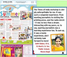 St. Mark's School, Meera Bagh, Delhi - Media Coverage: Student speaks - Our aspiring journalist Aditi Dabas voices her opinion and gets featured in the student edition of the Times of India today St. Mark's School, Meera Bagh, Delhi - Media Coverage: Student speaks - Our aspiring journalist Aditi Dabas voices her opinion and gets featured in the student edition of the Times of India today