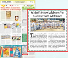 St. Mark's School, Meera Bagh, Delhi - Media Coverage: Our school's endeavour to save the planet gets featured in the student edition of the Times of India St. Mark's School, Meera Bagh, Delhi - Media Coverage: Our school's endeavour to save the planet gets featured in the student edition of the Times of India