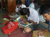 St. Mark's Meera Bagh - Poster Making for Class IX - Day 3 : Click to Enlarge