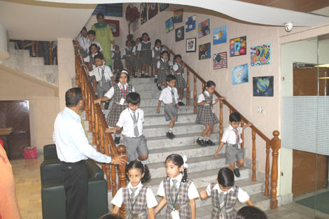 St. Mark's School, Meera Bagh - Mock fire drill conducted : Click to Enlarge