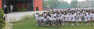 St. Mark's School, Meera Bagh - Mock fire drill conducted : Click to Enlarge