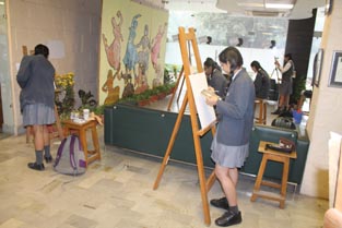 St. Mark's School, Meera Bagh - A splash of colour - Budding Artists observed : Click to Enlarge