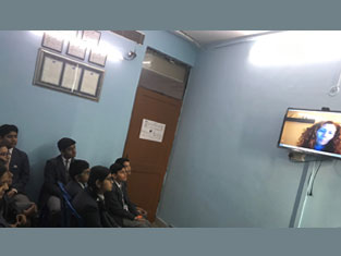 St. Mark's School, Meera Bagh - Video Conference with JCD STEM Partnership School, Aurora, Illinois on 'Festivals and Celebrations' : Click to Enlarge