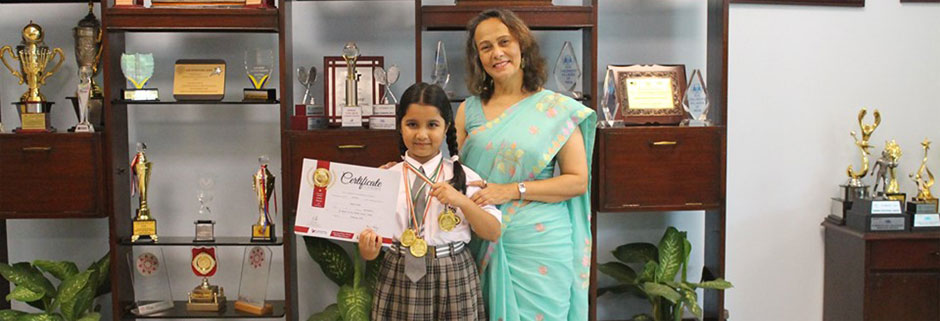 St. Mark's School, Meera Bagh - Angel Arora, IV-C, shines at the International Olympiads : Click to Enlarge