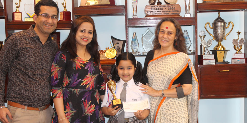 St. Mark's School, Meera Bagh - Angel Arora, IV-C, is Silverzone Olympiad Top Rank Holder : Click to Enlarge