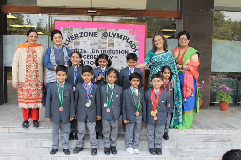 St. Mark's School, Meera Bagh - Winners of Silverzone Olympiad felicitated : Click to Enlarge