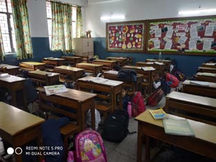 St. Mark's School, Meera Bagh - Drill on Safety Rules during earthquake held : Click to Enlarge
