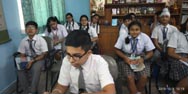 St. Mark's School, Meera Bagh - Students participate in a video conference on the theme 'The Power of Narrative' : Click to Enlarge