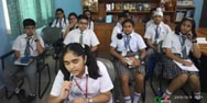 St. Mark's School, Meera Bagh - Students participate in a video conference on the theme 'The Power of Narrative' : Click to Enlarge