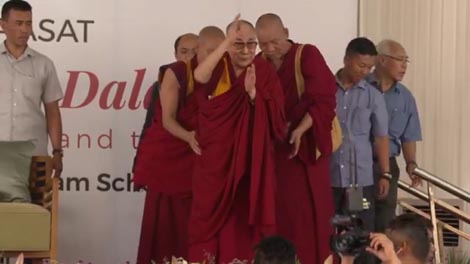 St. Mark's School, Meera Bagh - Five students from Class X attend a talk by His Holiness, Dalai Lama : Click to Enlarge