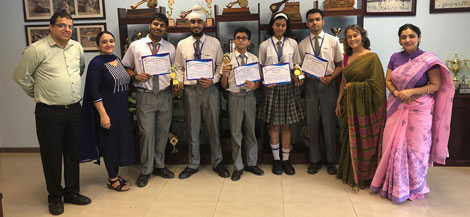 St. Mark's School, Meera Bagh - Winners of the Zonal Science Exhibition are felicitated : Click to Enlarge