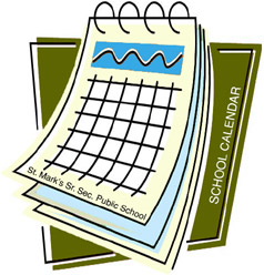 School Calendar : St. Mark's Sr. Sec. Public School, Janak Puri, Delhi