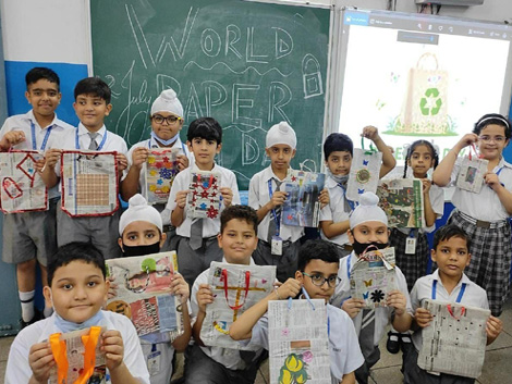 St. Marks Sr. Sec. Public School, Janakpuri - World Paper Bag Day Celebrations by the students of Classes IV and V : Click to Enlarge