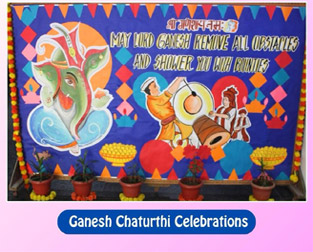 St. Marks Sr. Sec. Public School, Janakpuri - Class 1 presented a beautiful programme consisting of engaging enactments and power-packed dance performances to celebrate Ganesh Chaturthi : Click to Enlarge