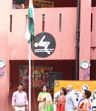 St. Marks Sr. Sec. Public School, Janakpuri - On the occasion of 76th Independence Day, students of Class V paid tribute to the nation by presenting a program filled with patriotic fervor : Click to Enlarge