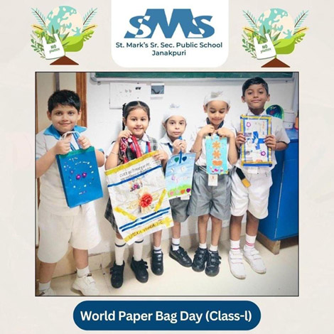 St. Marks Sr. Sec. Public School, Janakpuri - World Plastic Bag Day : Click to Enlarge
