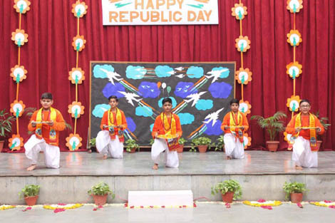 St. Marks Sr. Sec. Public School, Janakpuri - The 74th Republic Day was celebrated with great zeal and patriotic fervour : Click to Enlarge