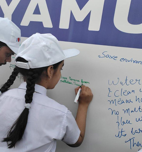 St. Marks Sr. Sec. Public School, Janakpuri - I LOVE YAMUNA Campaign : Click to Enlarge