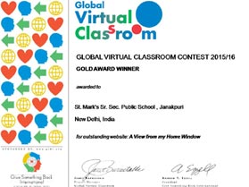 SMS, Janakpuri - Global Virtual Classroom Contest : Click to Enlarge
