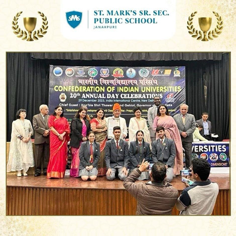 St. Mark's School, Janakpuri - Academic Ascendancy Prize For Exemplary School Excellence : Click to Enlarge