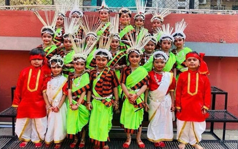 Our shining stars of Class Nursery won the THIRD POSITION under the theme Jhankaar (Indian Folk Dance) in the Inter-School Competition SPARKLE organised by St. Marks World School, Meera Bagh : Click to Enlarge