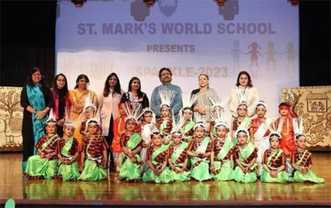 Our shining stars of Class Nursery won the THIRD POSITION under the theme Jhankaar (Indian Folk Dance) in the Inter-School Competition SPARKLE organised by St. Marks World School, Meera Bagh : Click to Enlarge