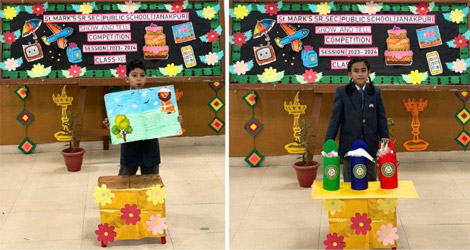 St.Marks Sr Sec Public School Janak Puri: Students of Class KG participated with full zeal and enthusiasm in Show and Tell Competition : Click to Enlarge