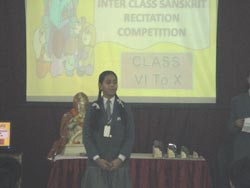 SMS, Janakpuri - Sanskrit Recitation Competition : Click to Enlarge